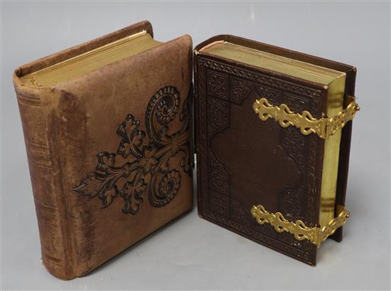 Two Victorian vacant photograph albums